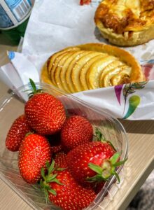 croissants and strawberries