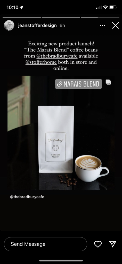 Le Marais Blend Coffee bag at The Bradbury Cafe